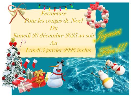 Fermeture pour les fêtes de fin d'année !